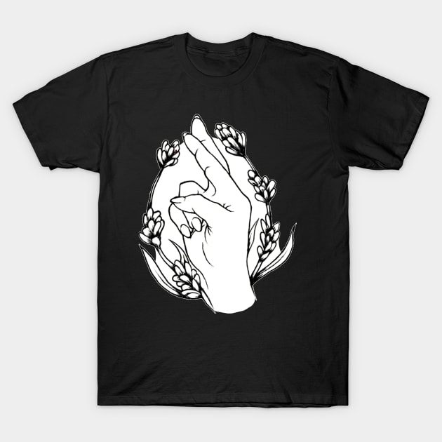 Crossed Fingers T-Shirt by Gwenpai